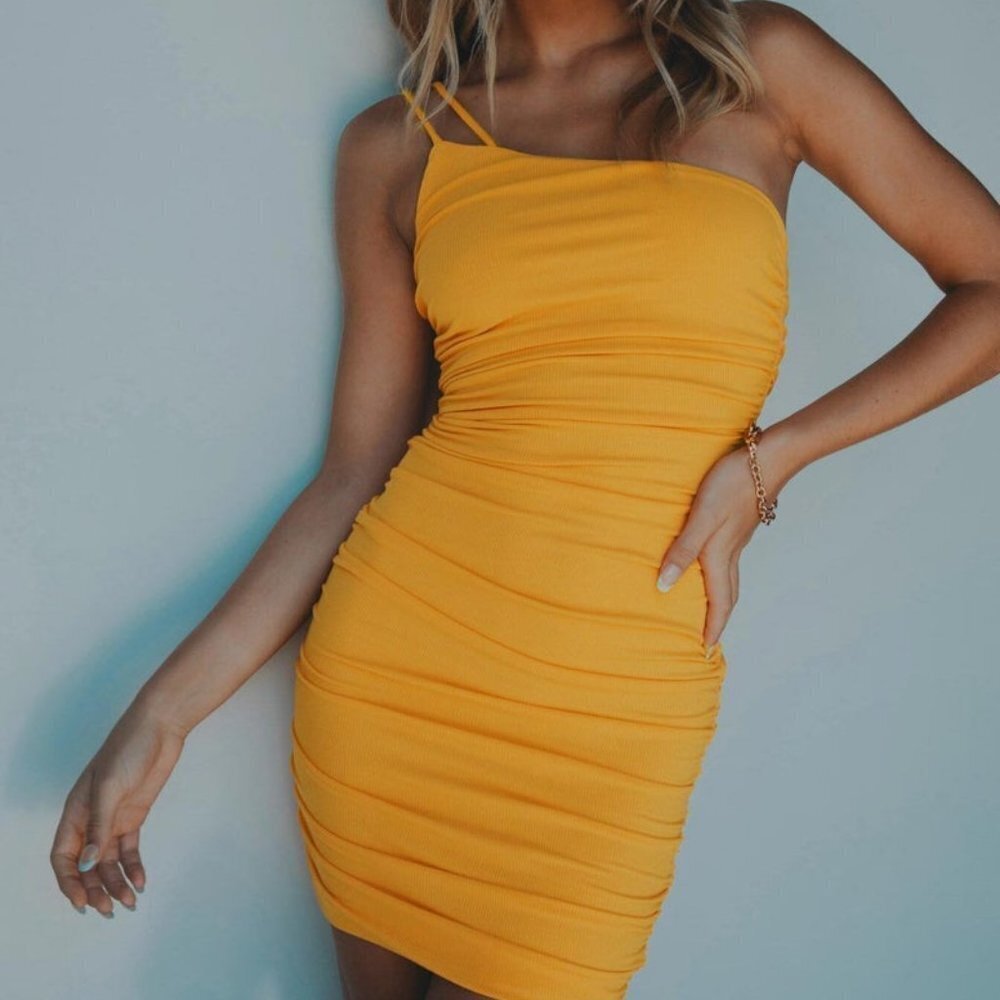 NWOT REECE MINI DRESS IN ORANGE - Picture 6 of 6